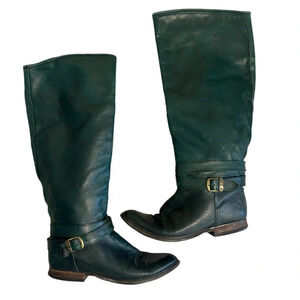 Santana  Canada vintage Forrest green leather boots 6.5 great used condition